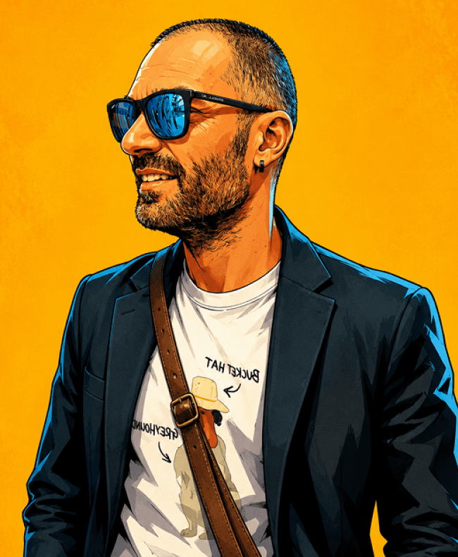 Félix, autor de El Whoper Comics, viñetas por encargo en Asturias, cliente de Netneo