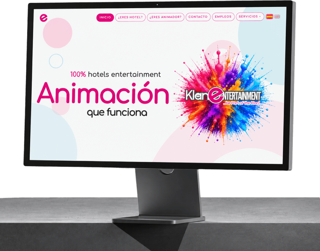Web de Klan Entertainment, animación turística en Canarias y Baleares, rediseñada por Netneo