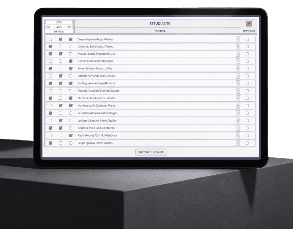 Student App, aplicación de escritorio para gestionar alumnos y facturas, desarrollada por Netneo