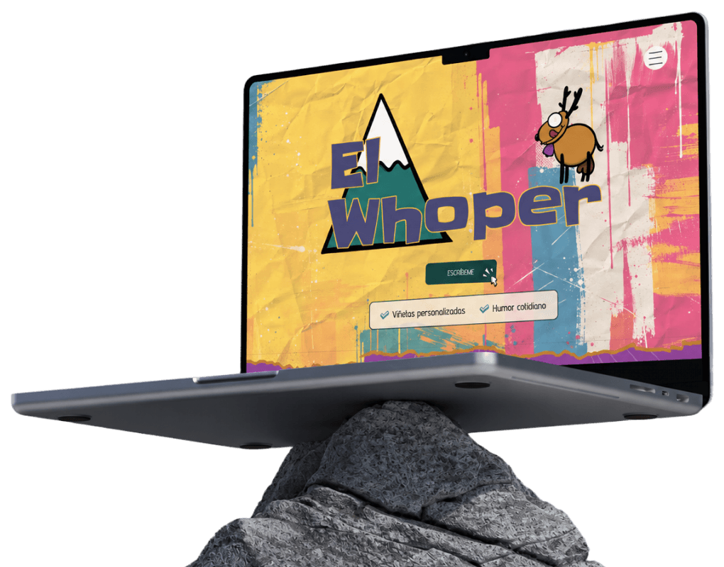 Web de El Whoper Comics, viñetas por encargo en Asturias, diseñada y desarrollada por Netneo
